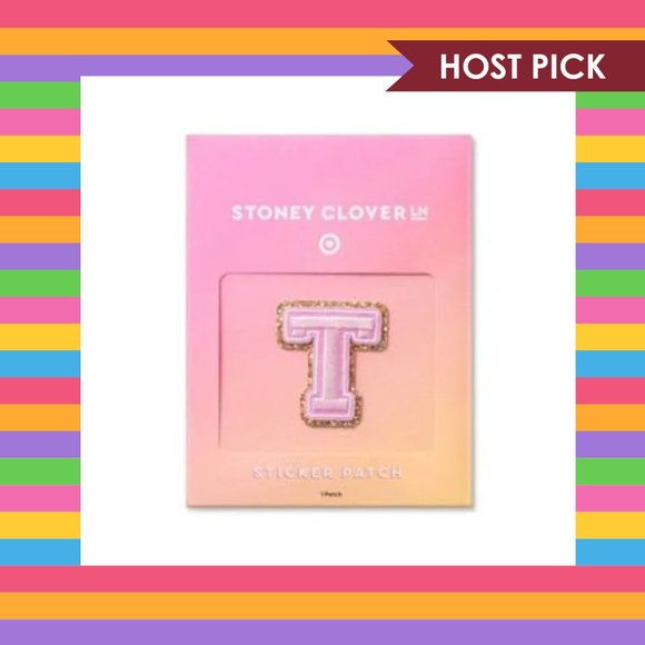 Stoney Clover Lane x Target Light Pink Letter T Patch NIB - Picture 1 of 5